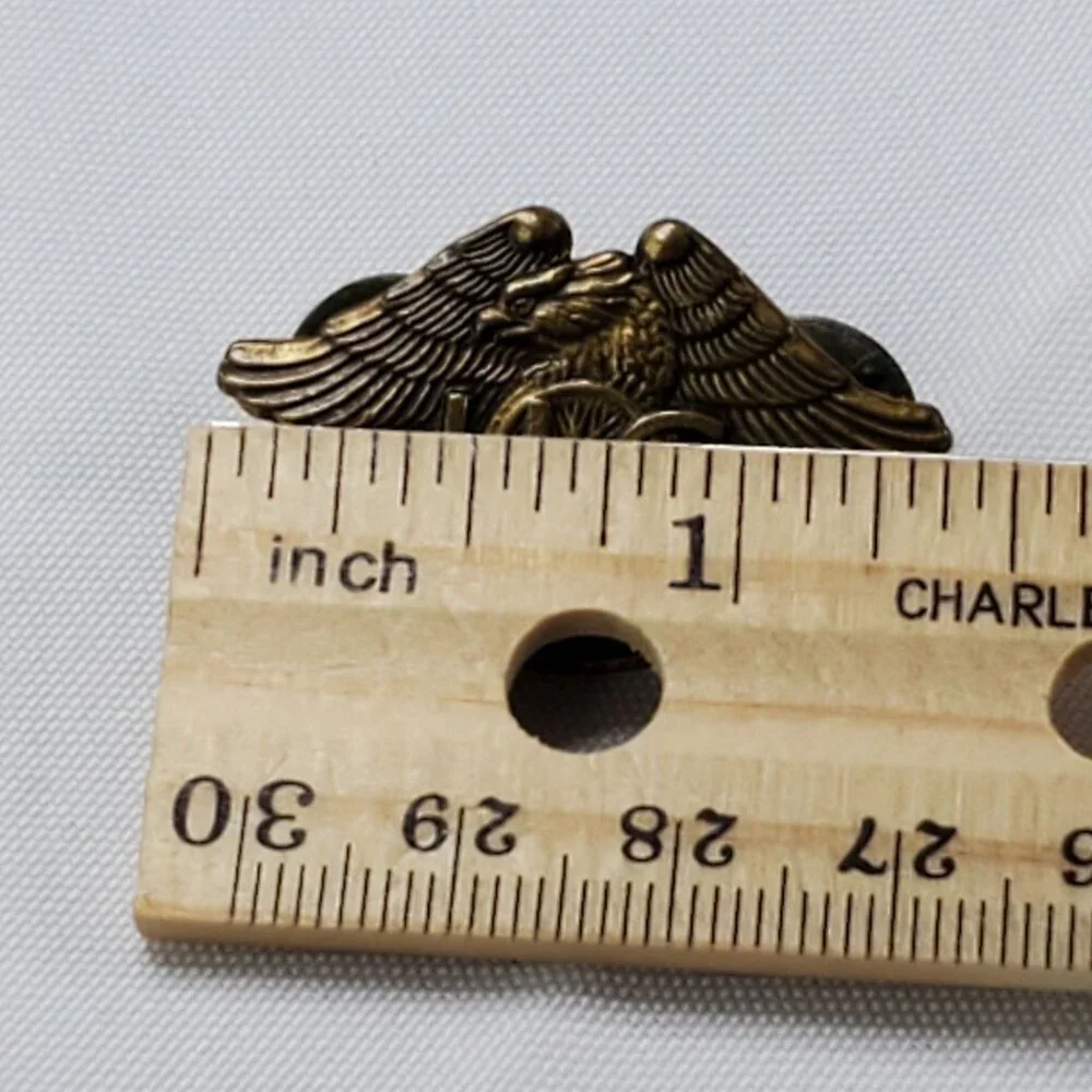 VTG Harley-Davidson H.O.G. 1993 Lapel Pin Brass Double Clutch Back Eagle Logo